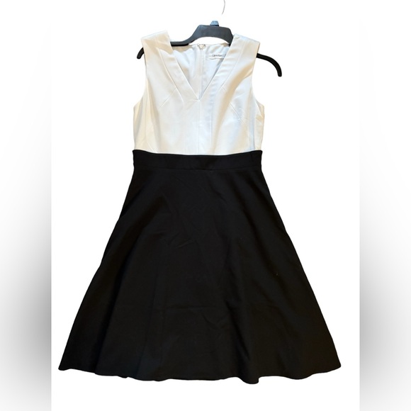 Calvin Klein Women’s Black &‎ White Sleeveless Dress Size 8 - Picture 1 of 9
